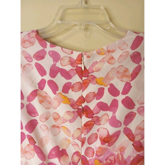 Tyler Boe Dress Sz 4 Pink Floral 100% Silk A-line Midi Ruffled Lined $388 NWT - Picture 8 of 16